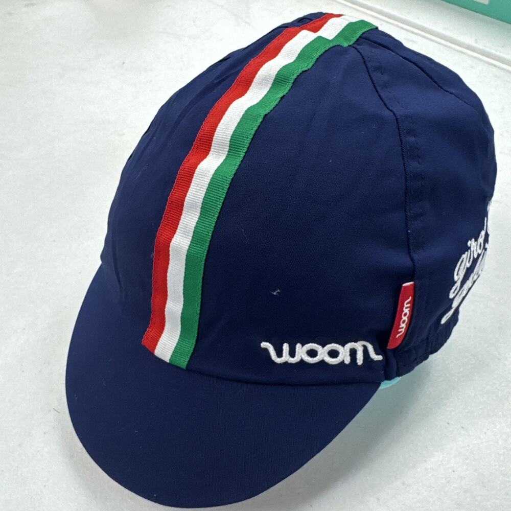 WOOM Giro del Gelato Classic Italian Style Cycling Bike Cap Hat -Blue Sz M/L